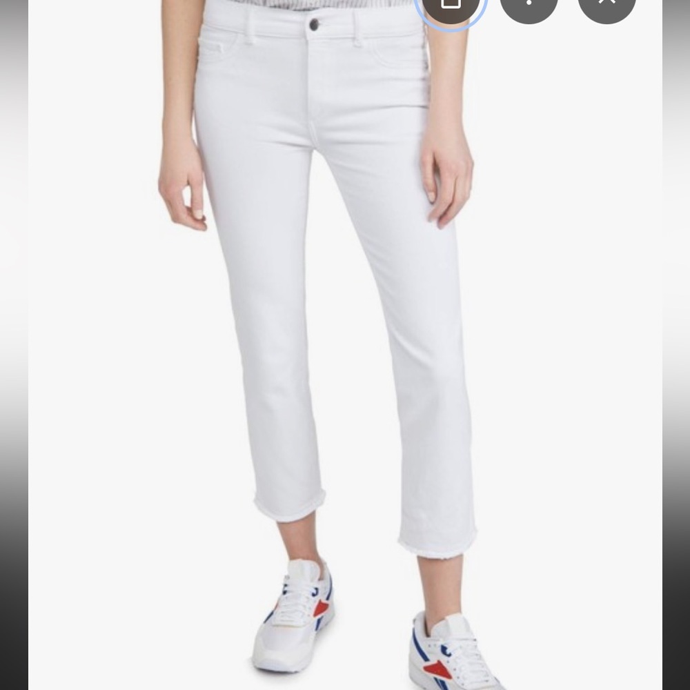 DL1961 Womens Mara Straight Mid-Rise Instasculpt Ankle Jeans Size 28